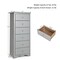 6 Drawers Chest Dresser Clothes Storage Bedroom Furniture Cabinet